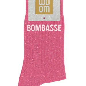 Chaussettes à Paillettes « Bombasse » Rose Bubble -Taille 36-40.