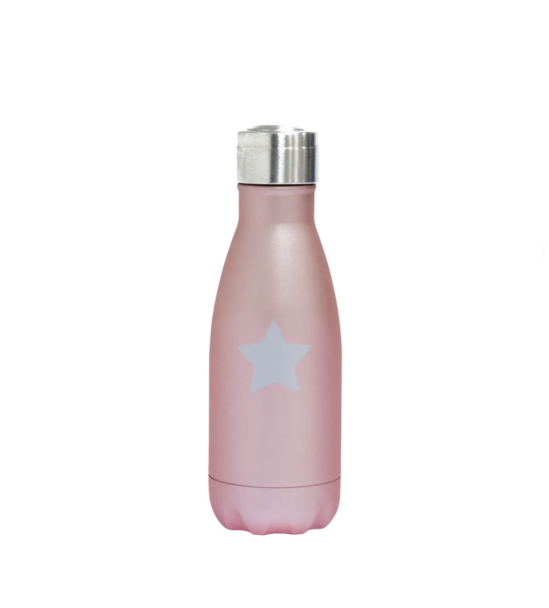 Bouteille isotherme star -260 ml rose et étoile argentée.