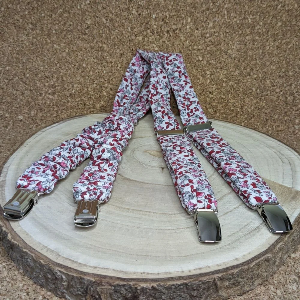 Bretelles adultes coton merveilleux rose / bleu – Image 4