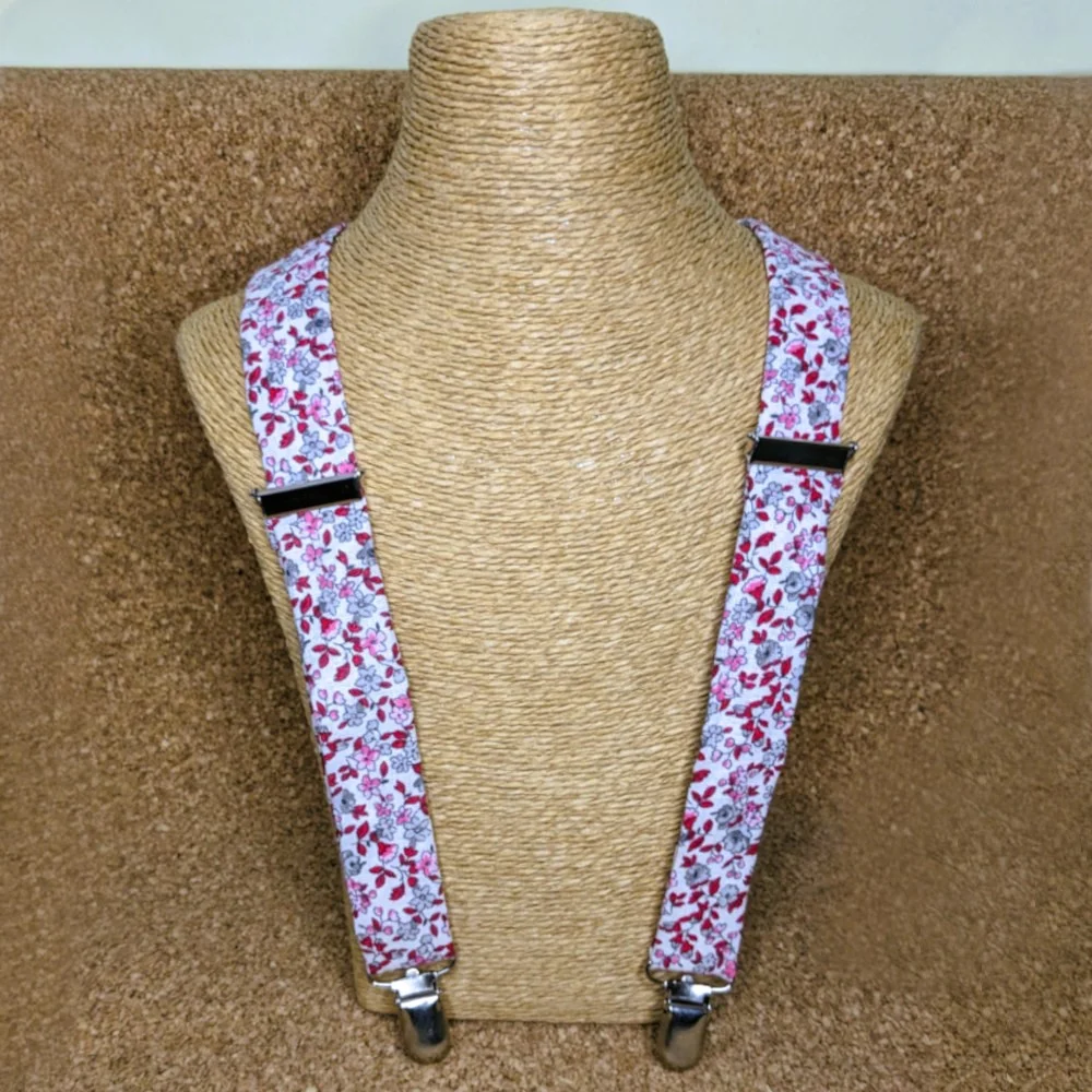 Bretelles adultes coton merveilleux rose / bleu – Image 2