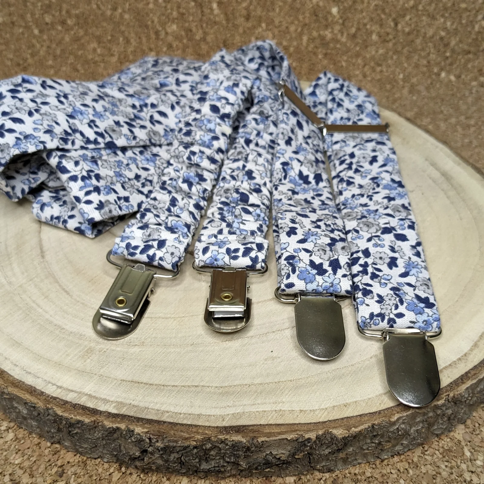 Bretelles adultes coton merveilleux rose / bleu – Image 5