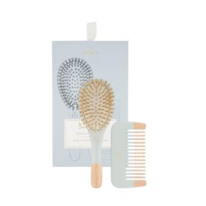 Baby Kit Blue Brosse 100% sanglier PM + peigne bois