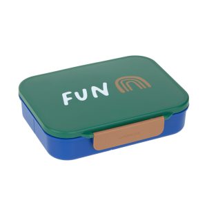 Boîte à goûter bento enfants – Little Gang, arc-en-ciel vert.