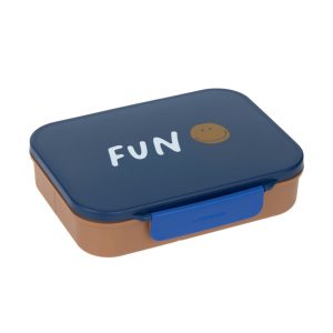 Boîte à goûter bento enfants – Little Gang, Smile marine.