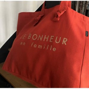Sac cabas « le bonheur en famille ».