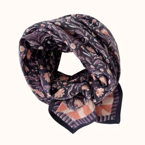 Apaches Collections – Big Foulard Latika « Cactus » Navy.