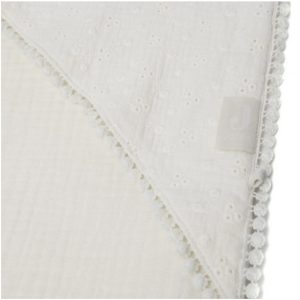 Jollein cape de bain Embroidery 75x75cm Ivory.