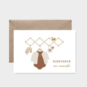 Carte postale – Bienvenue au monde / orange.