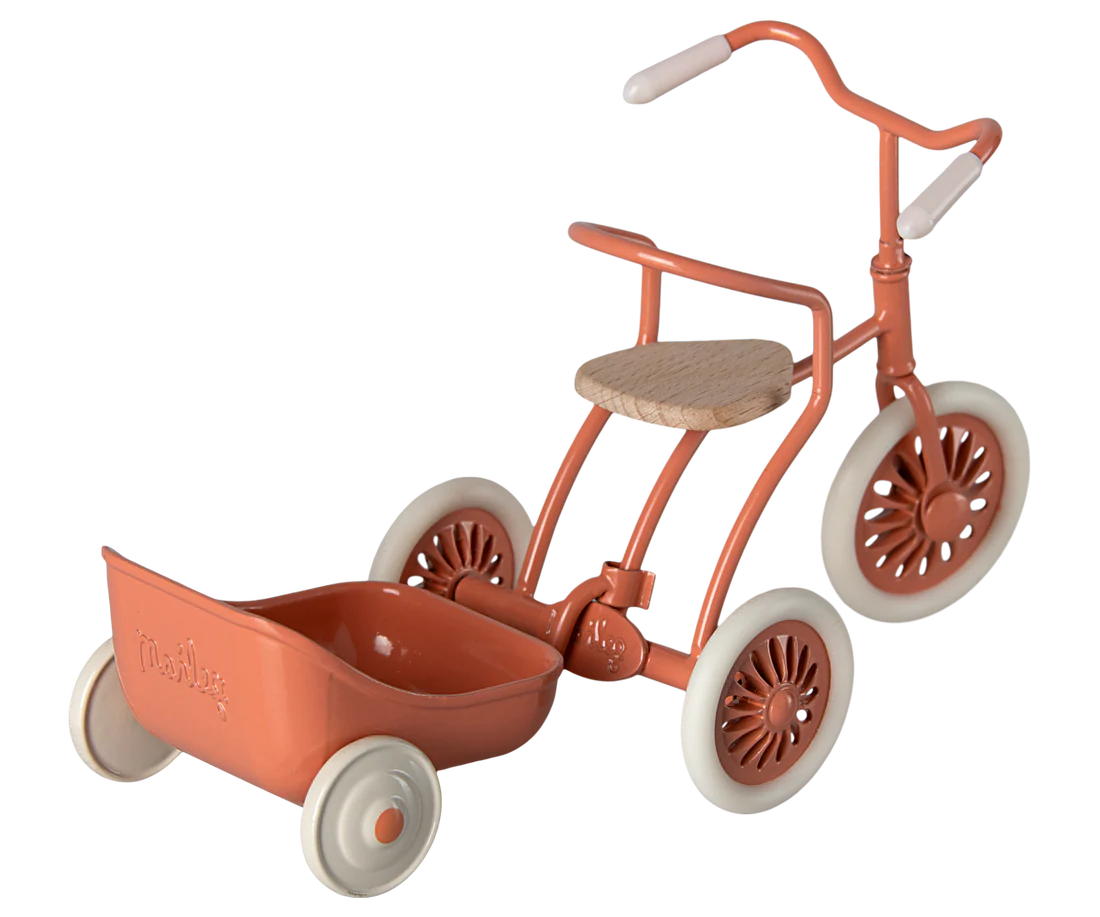 Maileg Chariot tricycle, Souris – Corail. – Image 2