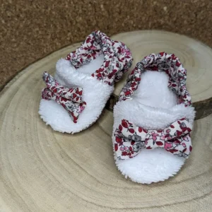 Chaussons bébé coton merveilleux rose