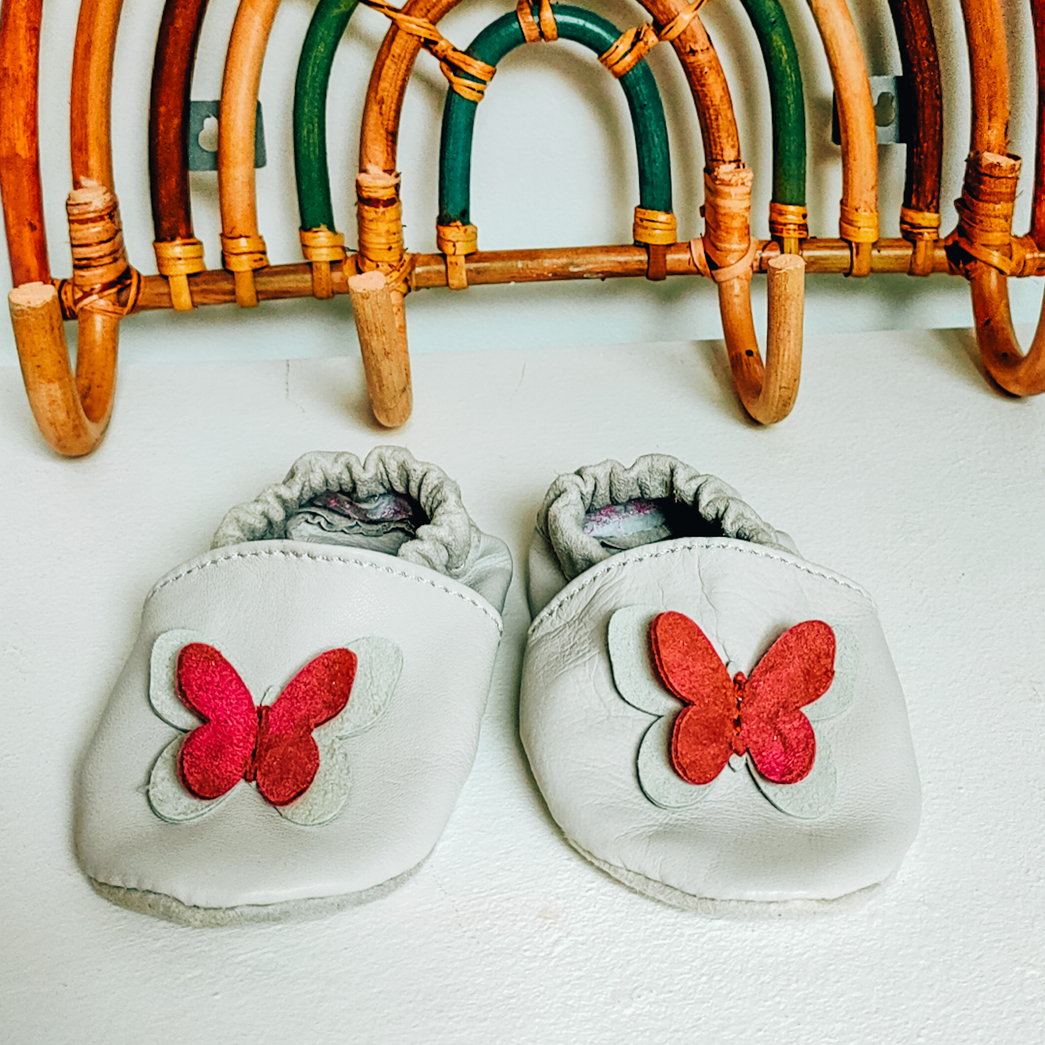Chaussons Bébé Papillon | Cuir souple à personnaliser – Image 3