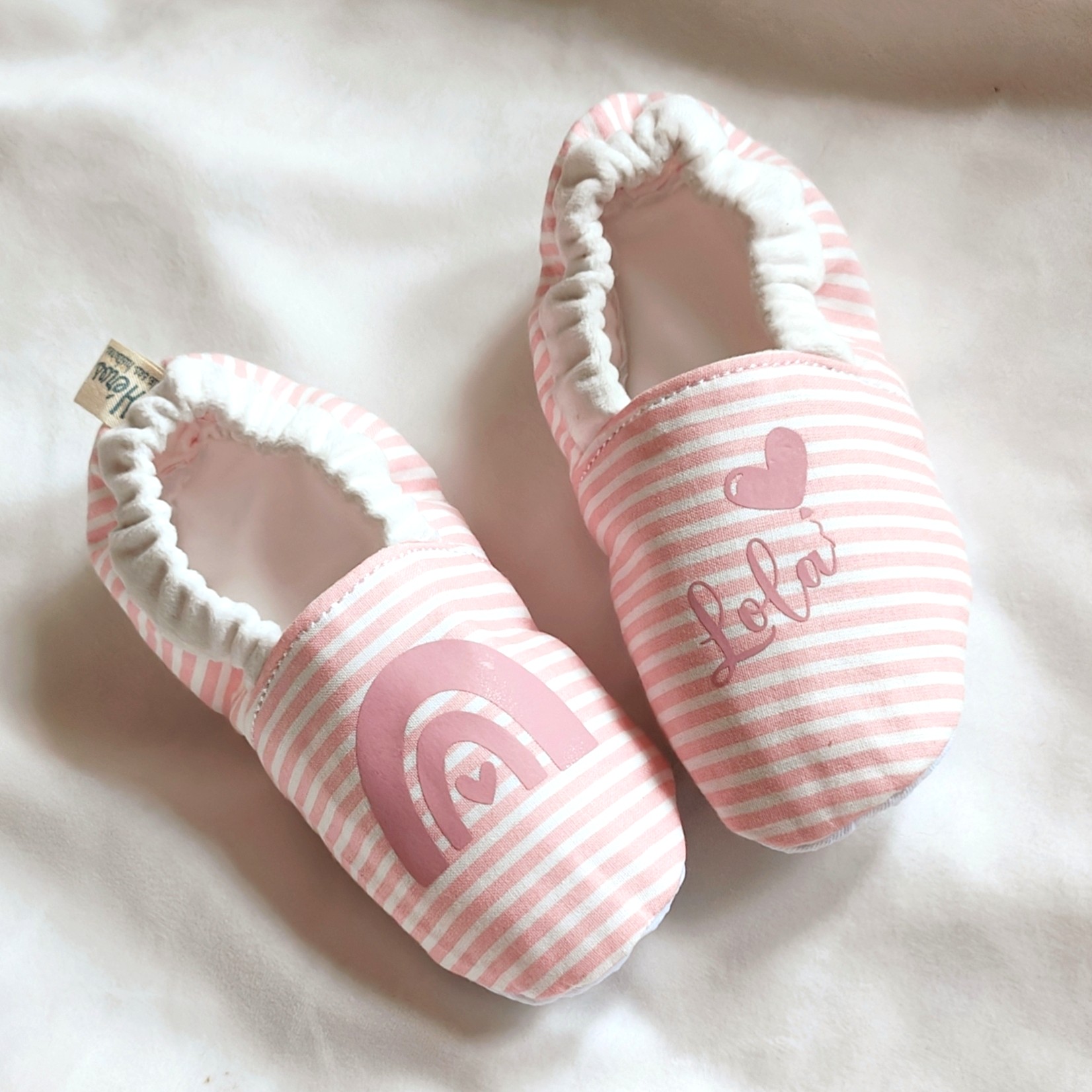 Chaussons Personnalisés : Modèle Mademoiselle en Coton – Image 4