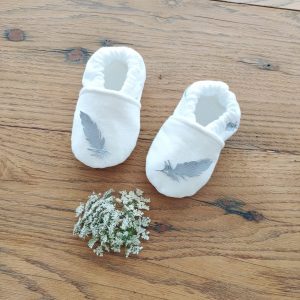 Chaussons Bébé Gaze de Coton | Plumes