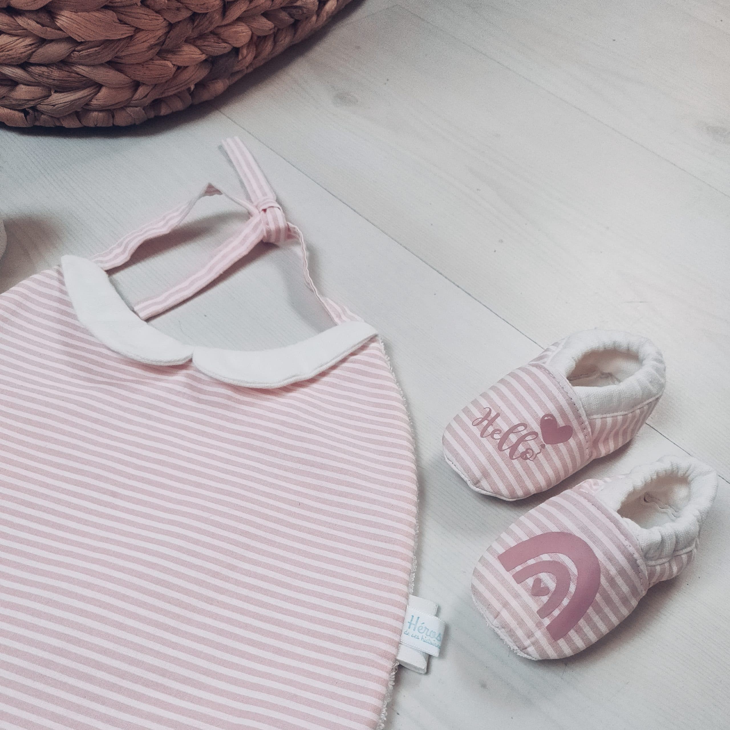 Chaussons Personnalisés : Modèle Mademoiselle en Coton – Image 2