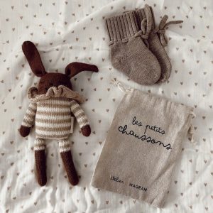 Chaussons Mérinos bébé grey.