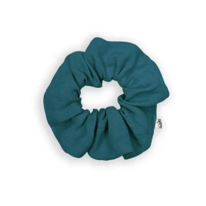 Chouchou lin génieux bleu pétrole