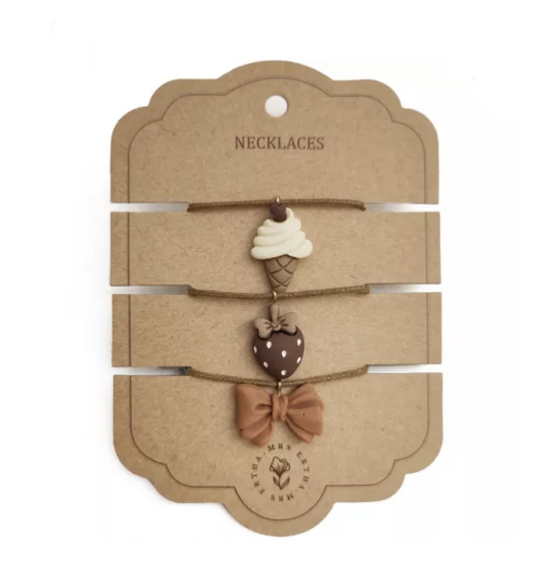 Set de 3 colliers, modèle icecream.