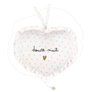 Coussin musical coeur « douce nuit ».