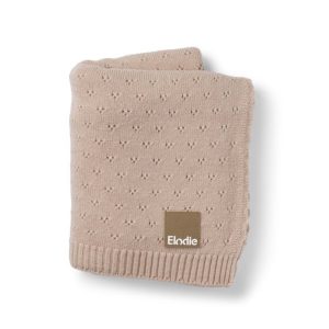 Couverture en maille pointelle – Blushing Pink.
