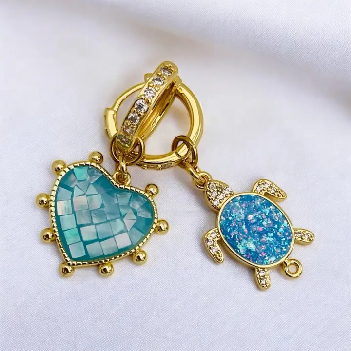 Boucles Créoles Dalia Bleu.