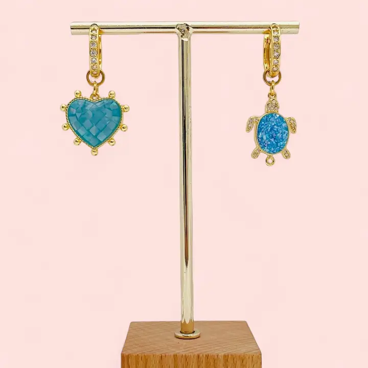 Boucles Créoles Dalia Bleu. – Image 2