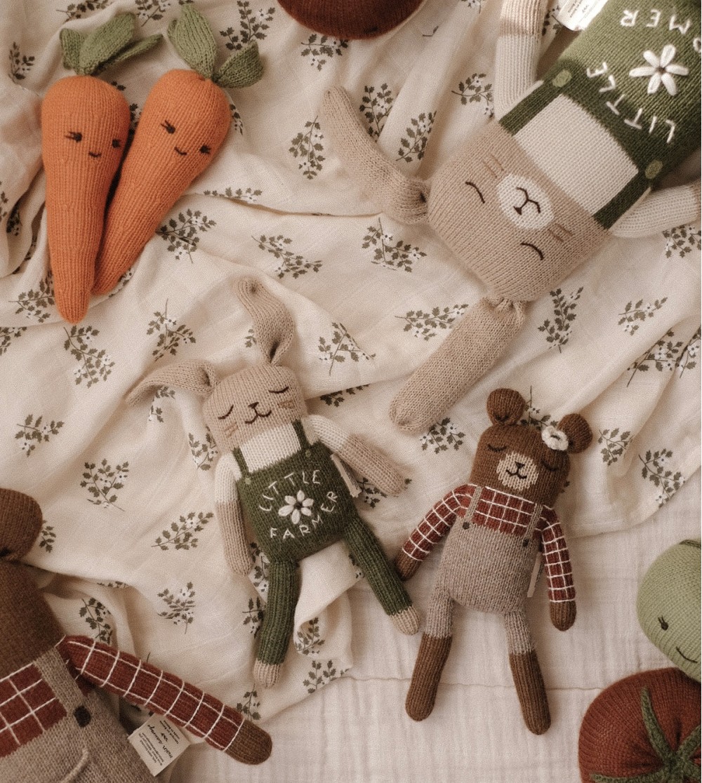 Doudou lapin grand modèle little farmer | Main Sauvage. – Image 3