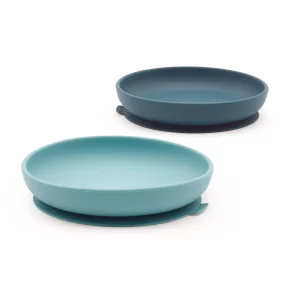 Set de 2 Assiettes ventouses en silicone – Blue Abyss / Lagoon.