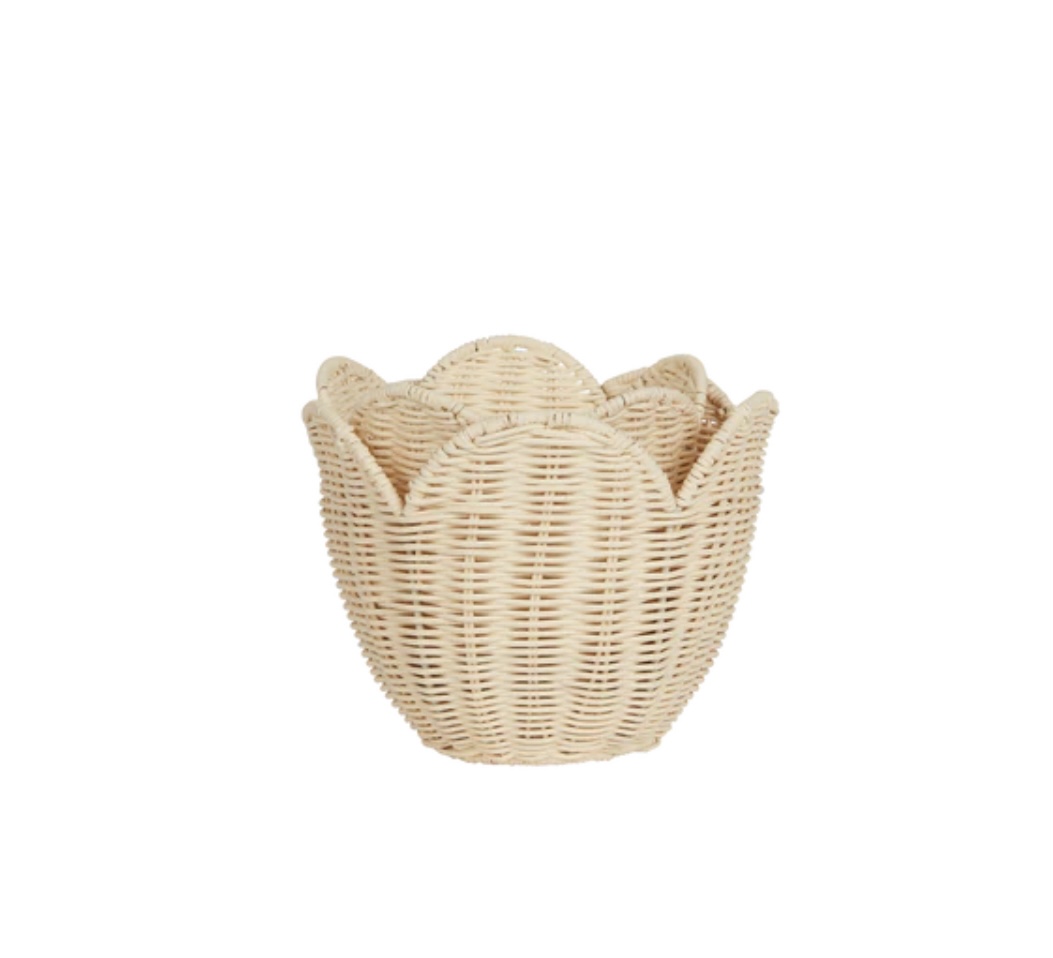 DUO DE PANIERS EN ROTIN crème Olli Ella.