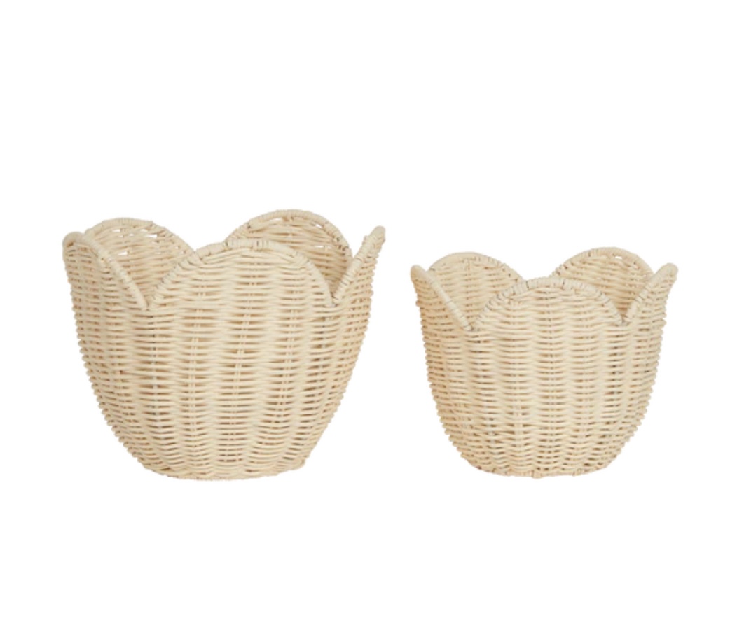 DUO DE PANIERS EN ROTIN crème Olli Ella. – Image 2