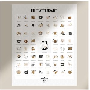 Affiche  » En T&rsquo;attendant ».