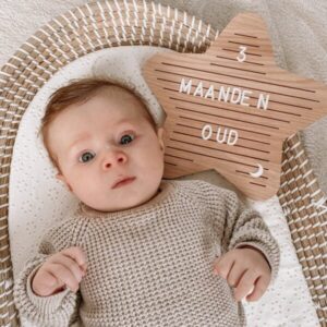 Tableau à message en bois – Etoile.