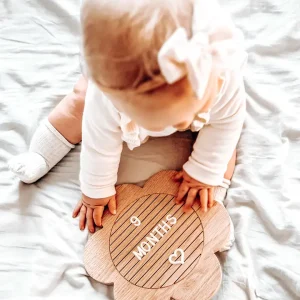 Tableau à message en bois – Fleur.