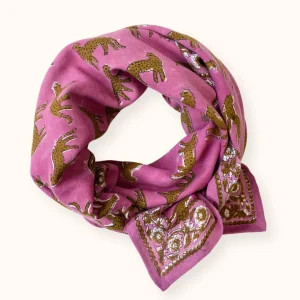 Apaches Collections – Big Foulard Latika « Bengale » Fuchsia.