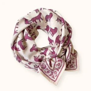 Apaches Collections – Big Foulard Latika « Bengale » Macadamia.