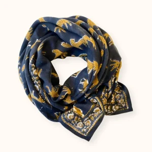 Apaches Collections – Big Foulard Latika « Bengale » Orage.