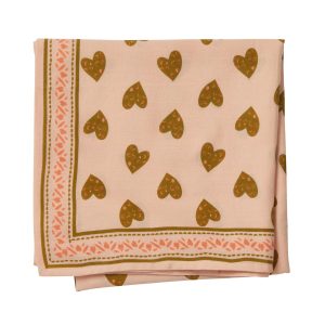 Foulard Indien – Coeur Sauvage Rose.