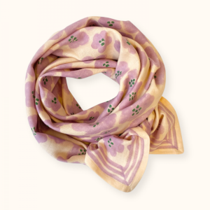 Apaches Collections – Big Foulard Latika « Flora Bold » Lavande.