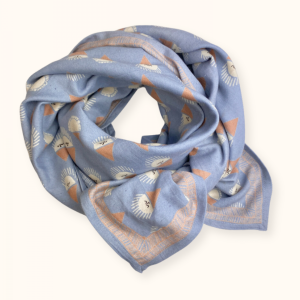 Apaches Collections – Big Foulard Latika « Sorbet » Denim.