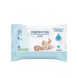 Lingettes à l&rsquo;eau biodegrables GILBERT 70 pcs