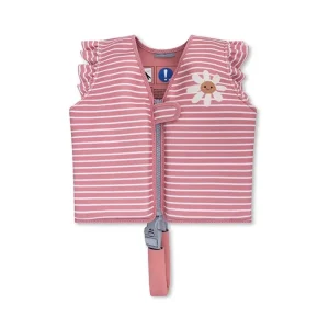 Gilet de sauvetage rayé rouge/blanc 2-3 ans.
