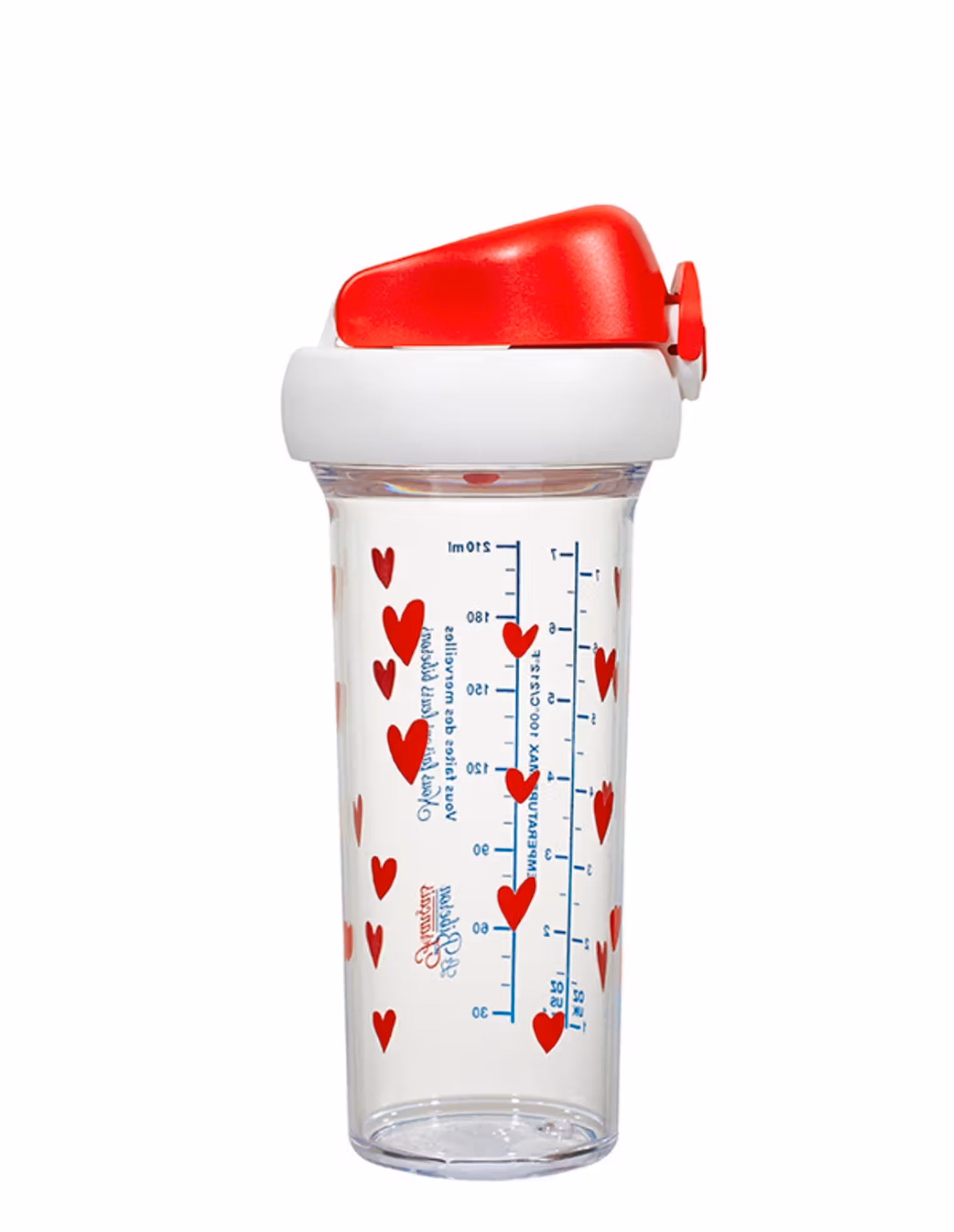Gourde 300ml Coeurs avec filtre Fruit. Le Biberon Français.