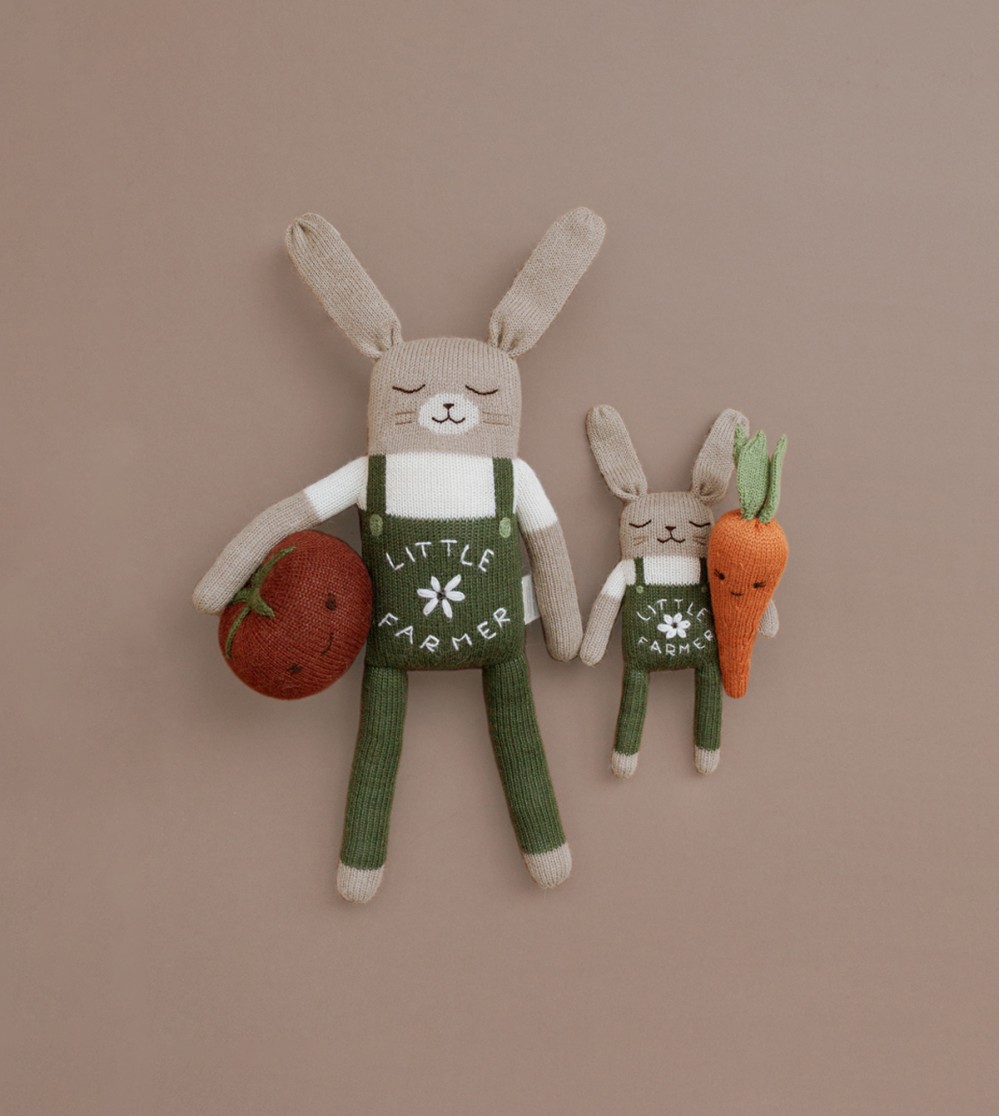 Doudou lapin grand modèle little farmer | Main Sauvage. – Image 2