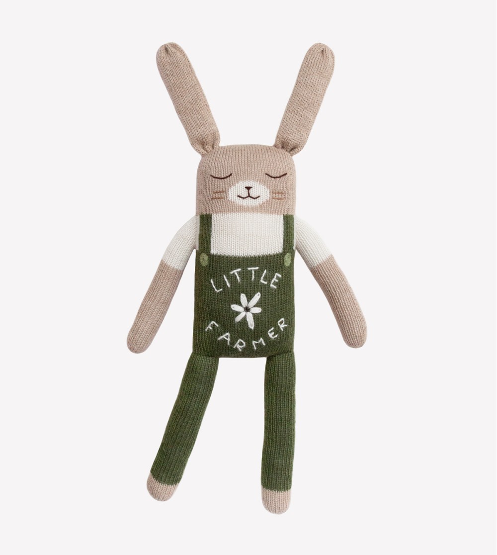 Doudou lapin grand modèle little farmer | Main Sauvage.