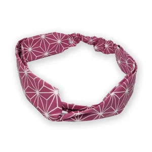 Headband adulte coton brillant rose