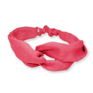 Headband adulte lin conditionnel rose