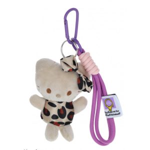PORTE-CLÉS / BIJOU DE SAC HELLO KITTY MAUVE.