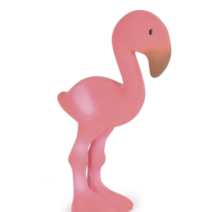 Hochet de bain et dentition « le flamant rose ».