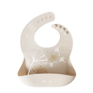 Bavoir « ginkgo sable ».