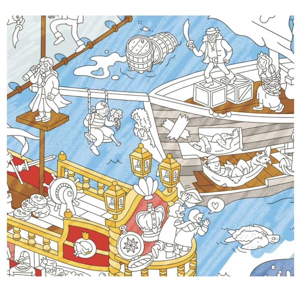 Poster géant à colorier- Pirates – Image 2