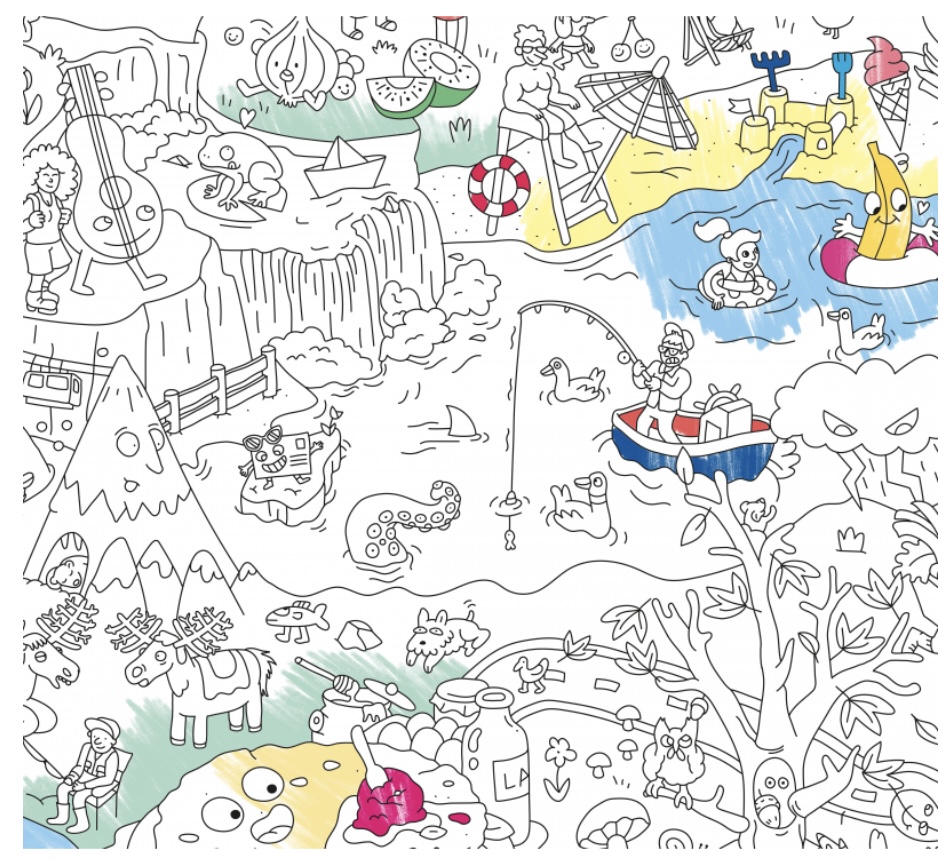 Poster géant à colorier- 4 seasons – Image 3